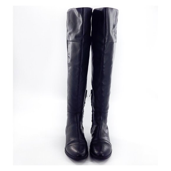 SAM EDELMAN Pam Leather Over the Knee Boots Black - Picture 3 of 10